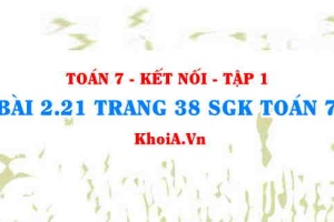 Bài 2.21 trang 38 SGK Toán 7 tập 1 Kết nối tri thức